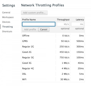 Custom Chrome Network Throttling – Joseph Scott